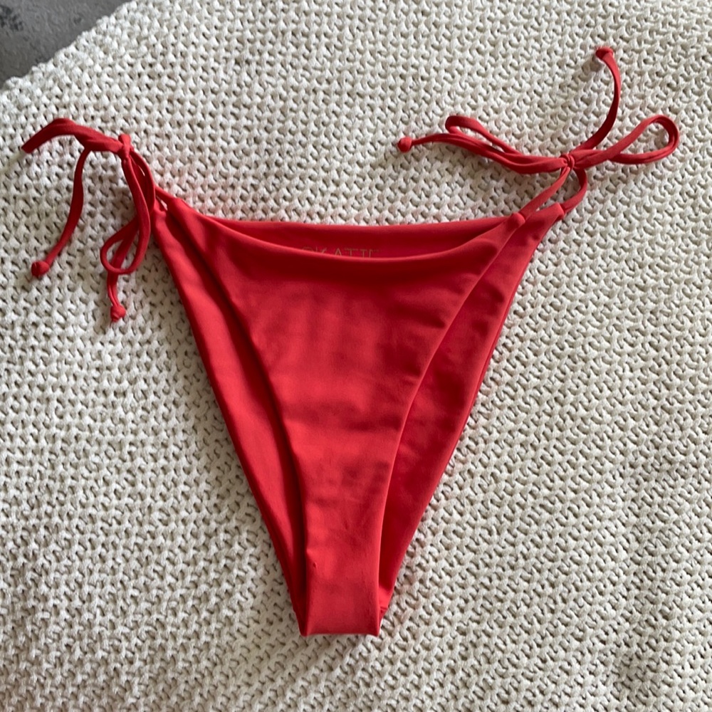 Skatie Red Swim Bottoms